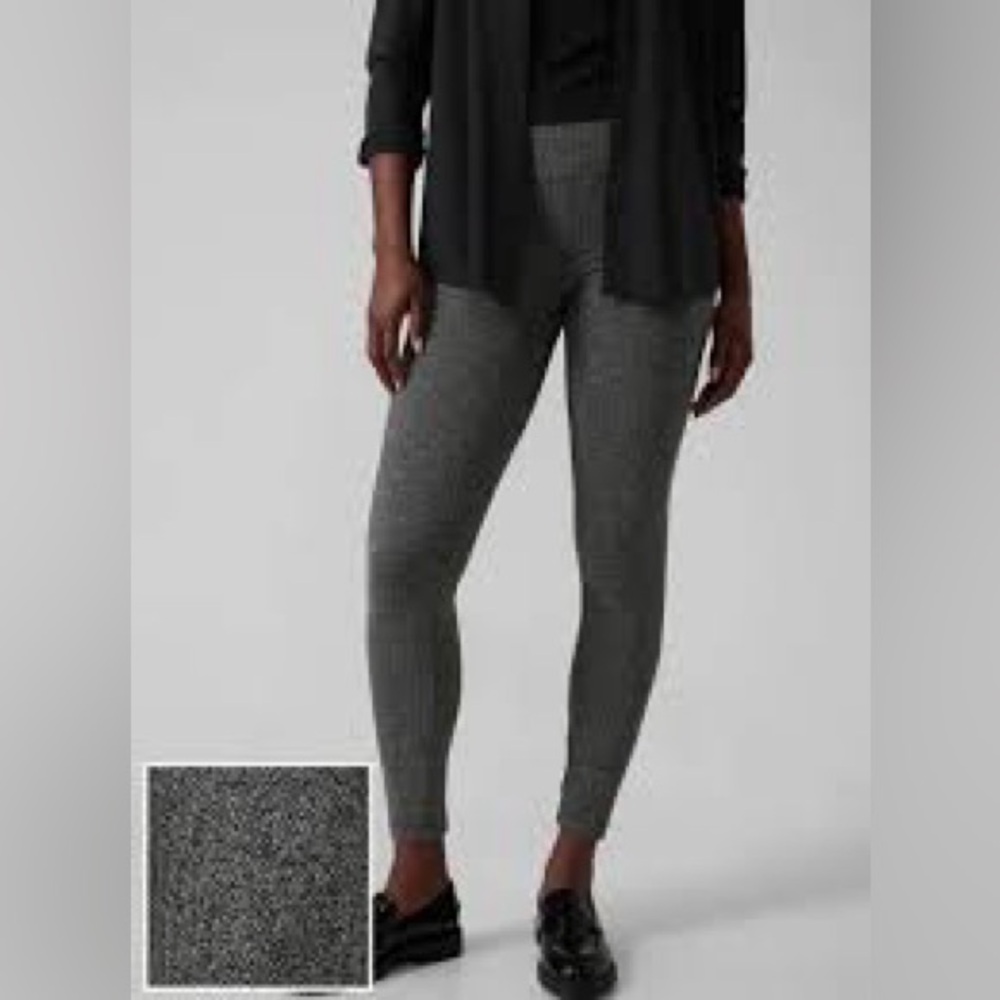 MEDIUM TALL Athleta Delancey Herringbone tights navy black white womens 2 pairs - Picture 9 of 10